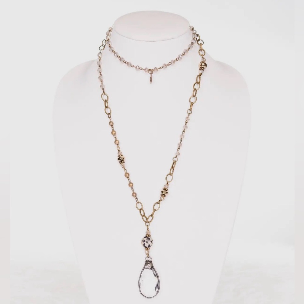 Delicate Two-Tone Gold & Silver Layered Pendant Necklace